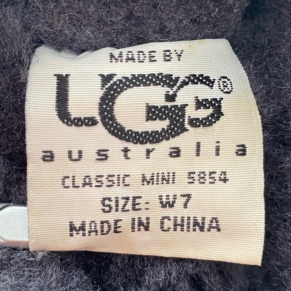 UGG Classic Mini Boots Suede Grey Size W7 - Picture 12 of 12